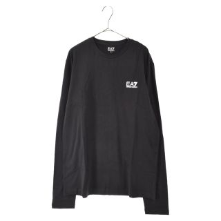 エンポリオアルマーニ(Emporio Armani)のEMPORIO ARMANI エンポリオアルマーニ EA7 フロントロゴプリント ロングスリーブ 長袖Tシャツ ブラック 8NPT55 PJM5Z(Tシャツ/カットソー(七分/長袖))