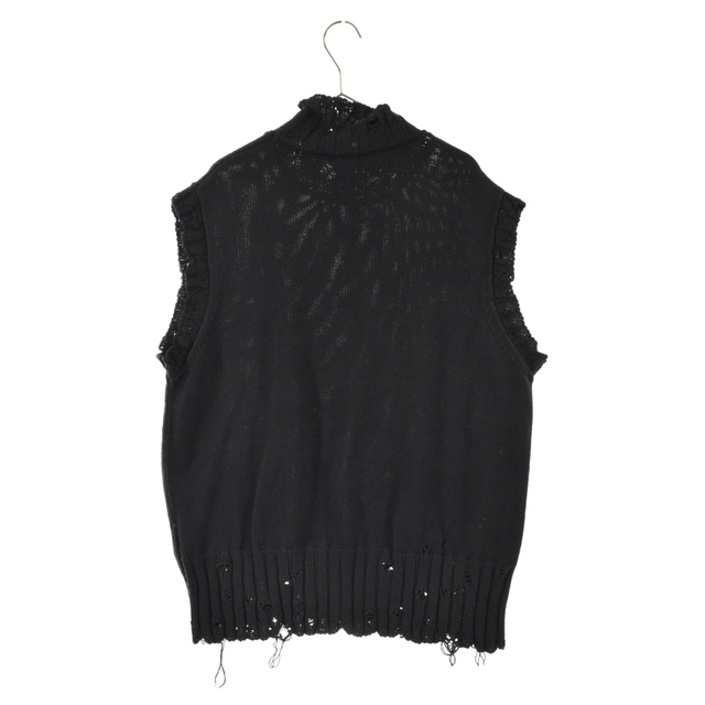 MARNI 22AW コットンニットベスト ダメージ加工 ハイネック-