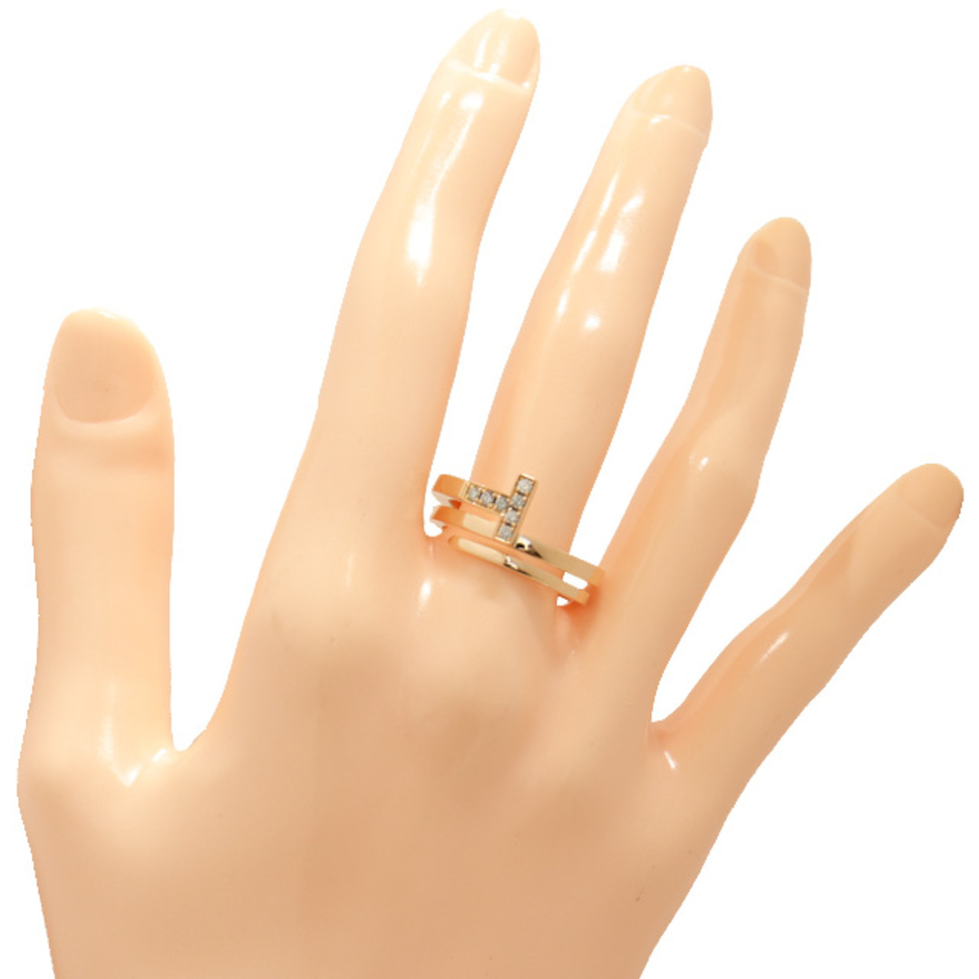 定価-(新品仕上げ済）ティファニー TIFFANY Tスクエア ラップ ダイヤ リング 指輪 K18 PG × ダイヤモンド 約13.5号 8955