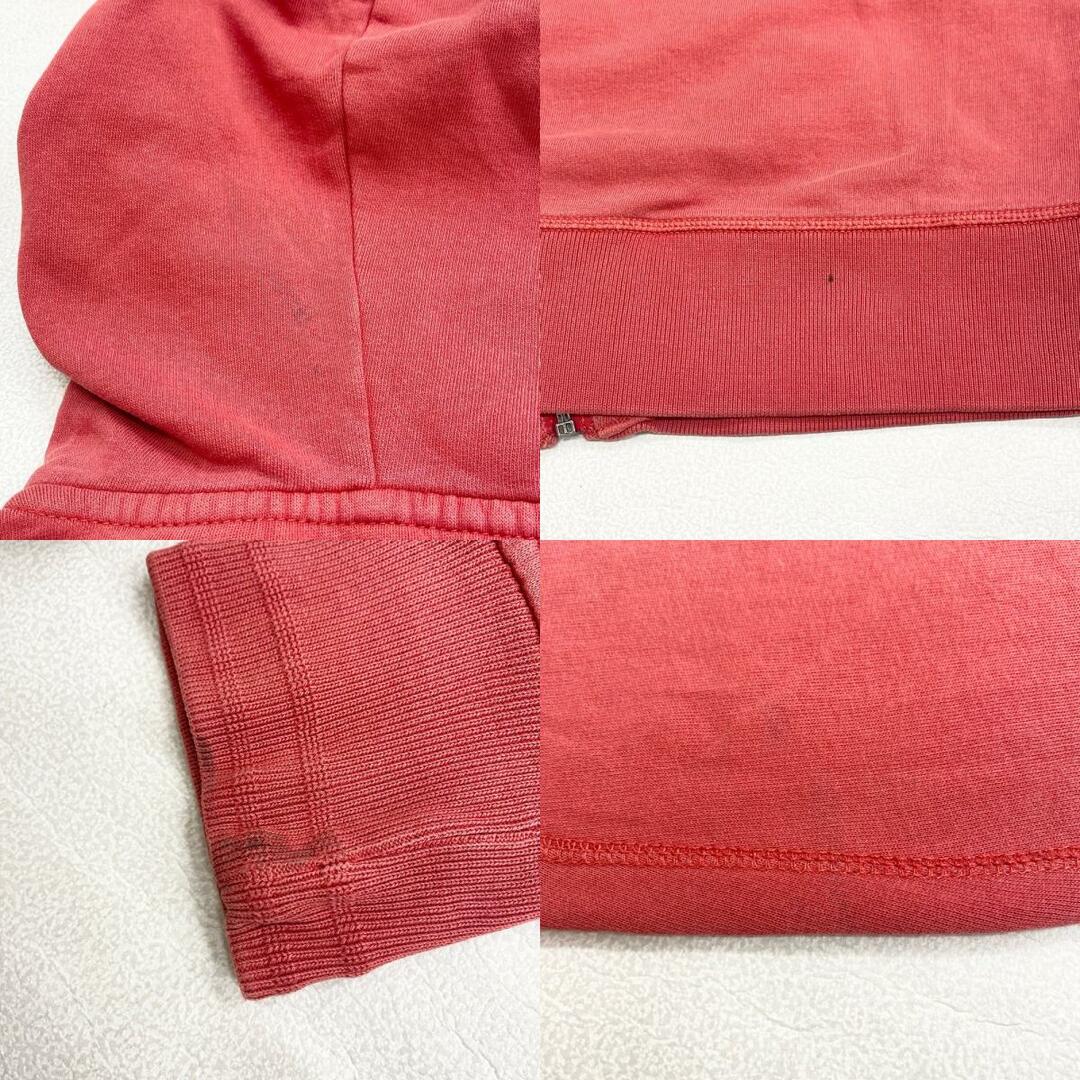 US古着 ポロ ラルフローレン Polo by Ralph Lauren スウェット パーカー ジップアップ ポニー 刺繍 サイズ:メンズ M 色褪せレッド【中古】