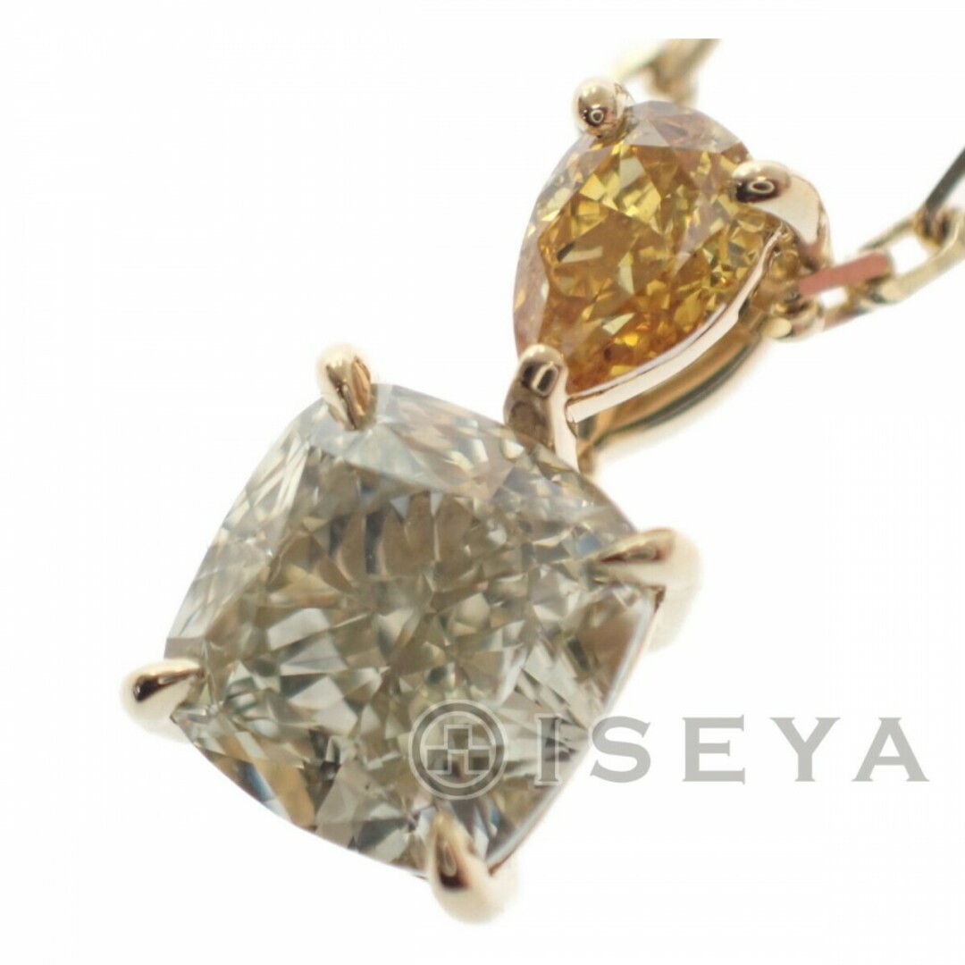 【Aランク】K18YG デザインネックレス クッション モディファイド ブリリアント カット ダイヤモンド1.51/0.255ct レディース ジュエリー 【ISEYA】 4