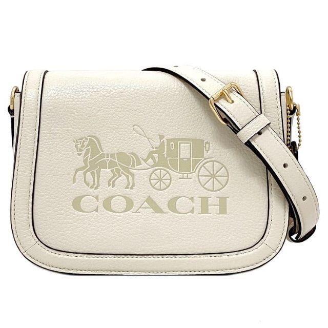 COACH - コーチ ショルダーバッグ ホワイト ベージュ ホースの通販 by