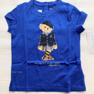 ラルフローレン(Ralph Lauren)の24m90cm   ラルフローレン　ベア　半袖　青(Tシャツ/カットソー)