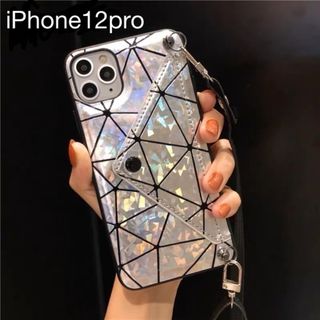 iPhoneケースiPhone12proショルダー　ポケット付き　ストラップ新品(iPhoneケース)