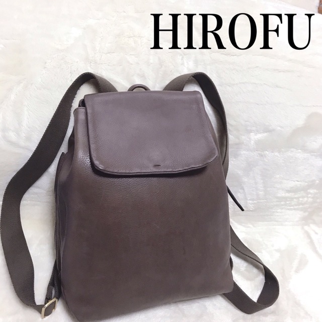 ✨HIROFU✨ミニリュックサック✨バックパック✨レザー✨人気カラー✨ブラウン✨