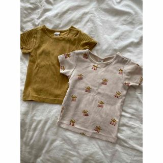 エイチアンドエム(H&M)のぽたる様専用　H&MのTシャツ　2枚セット　80㎝(Ｔシャツ)