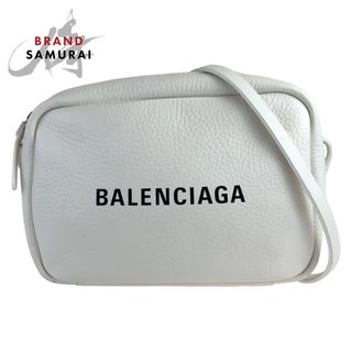 バレンシアガ(Balenciaga)の美品 BALENCIAGA バレンシアガ エブリデイ 男女兼用 ホワイト 白 ブラック 黒 レザー ショルダーバッグ 斜め掛けバッグ レディース 402295 【中古】(ショルダーバッグ)