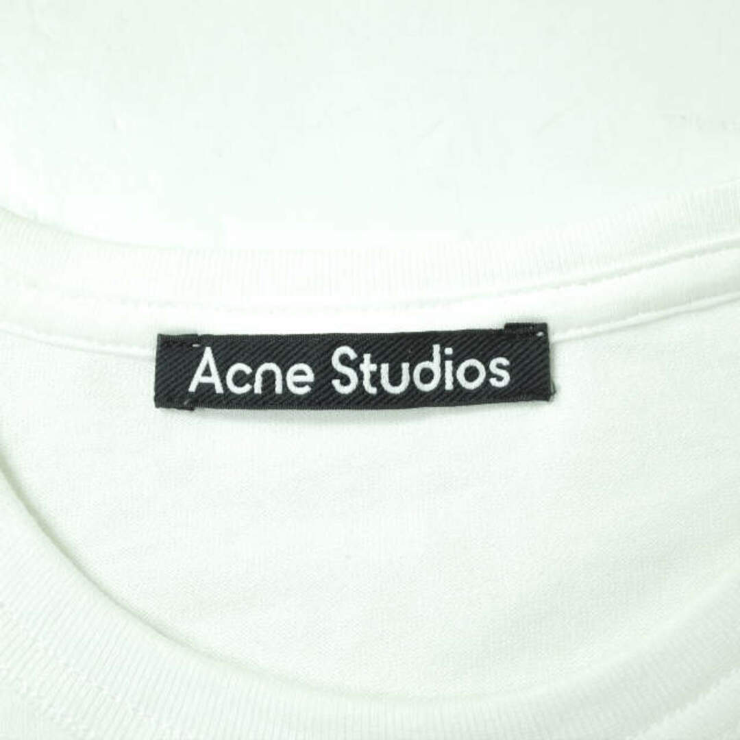 Acne Studios アクネストゥディオズ フェイスロゴパッチ ロングスリーブTシャツ FA-UX-TSHI000073 XXS  オプティックホワイト 長袖 FACE カットソー トップス【中古】【Acne Studios】