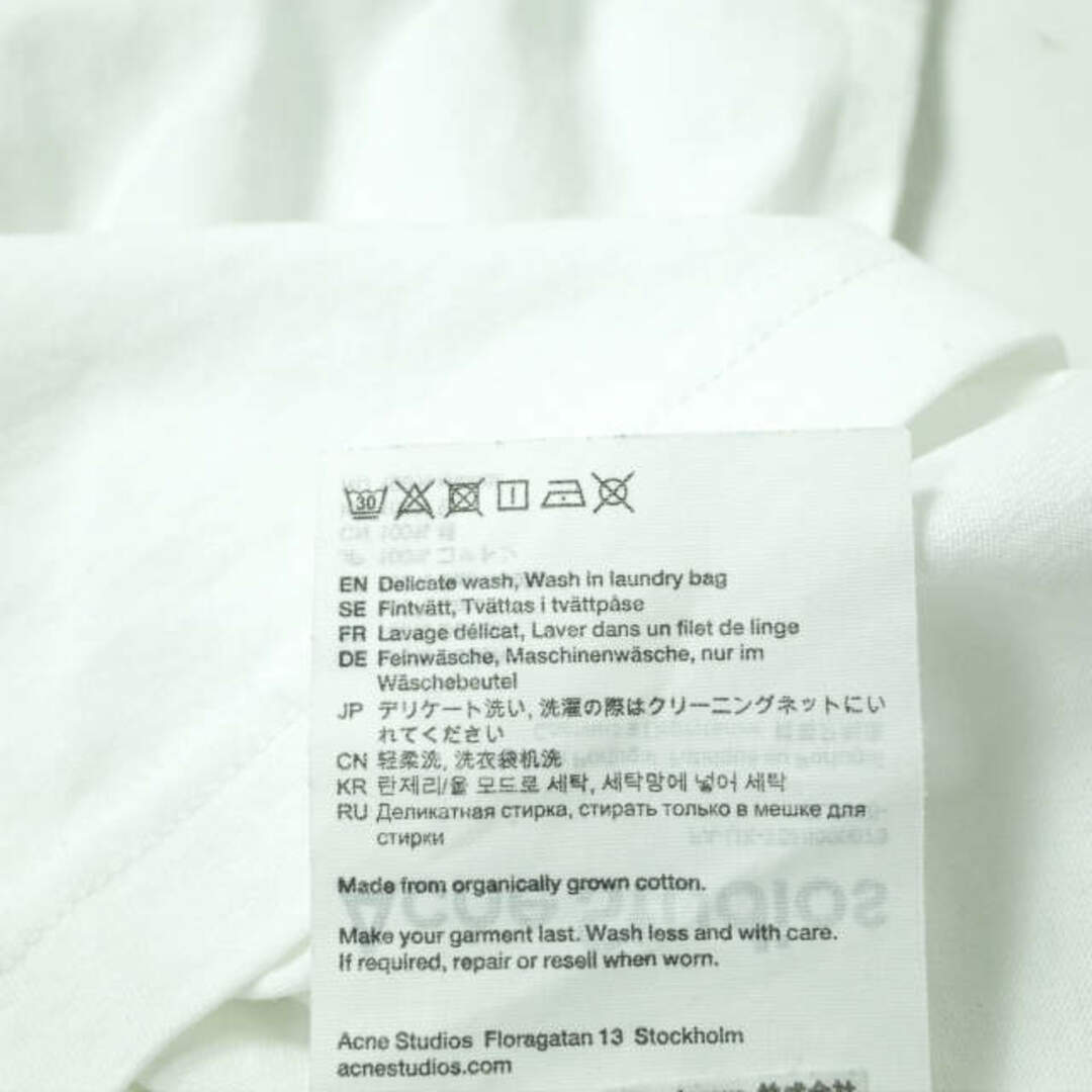 Acne Studios アクネストゥディオズ フェイスロゴパッチ ロングスリーブTシャツ FA-UX-TSHI000073 XXS  オプティックホワイト 長袖 FACE カットソー トップス【中古】【Acne Studios】