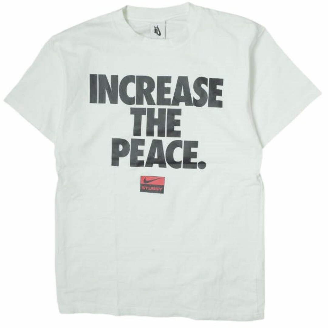 NIKE x STUSSY ナイキ ステューシー 20SS 別注 INCREASE THE PEACE TEE ロゴプリントTシャツ CU9253-100 S WHITE 半袖 トップス【NIKE × STUSSY】