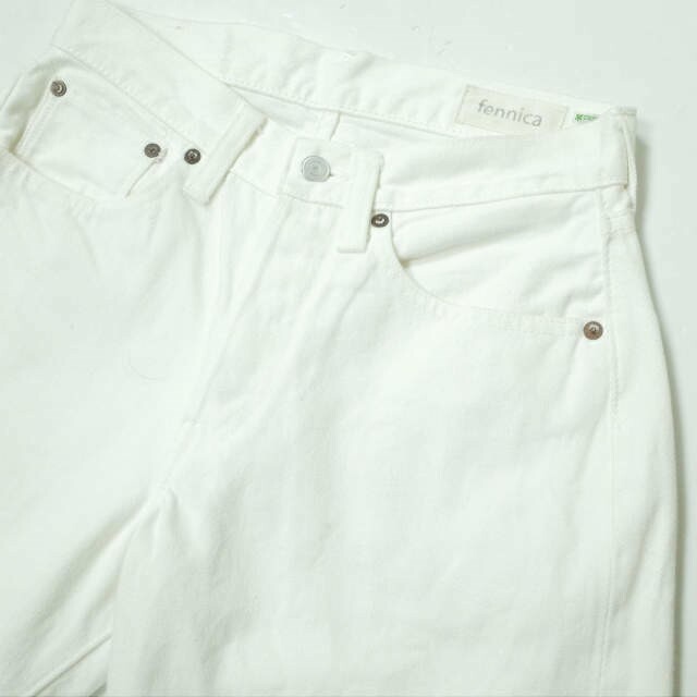 orslow x BEAMS fennica オアスロウ ビームスフェニカ 別注 日本製 1053 White Dungarees 5ポケットセルビッチデニムパンツ 29 ホワイト ボタンフライ ジーンズ ボトムス【orslow × BEAMS fennica】