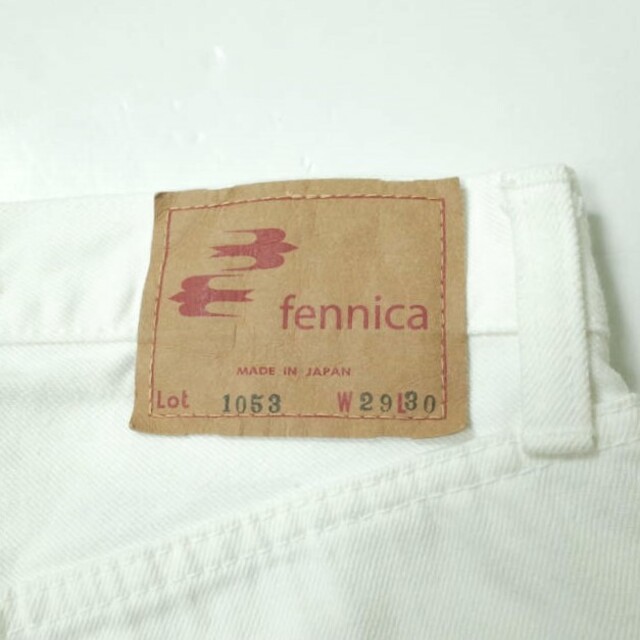 orslow x BEAMS fennica オアスロウ ビームスフェニカ 別注 日本製 1053 White Dungarees 5ポケットセルビッチデニムパンツ 29 ホワイト ボタンフライ ジーンズ ボトムス【orslow × BEAMS fennica】