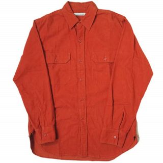 7x7 - 7x7 seven by seven セブンバイセブン 日本製 OVERDYED BOX SHIRTS コットンモールスキン ワークシャツ 823014 M オレンジ 長袖 トップス【中古】【7x7 seven by seven】