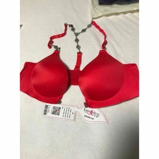 新品セクシー　ワイヤレス　レッドブラジャー(ブラ)