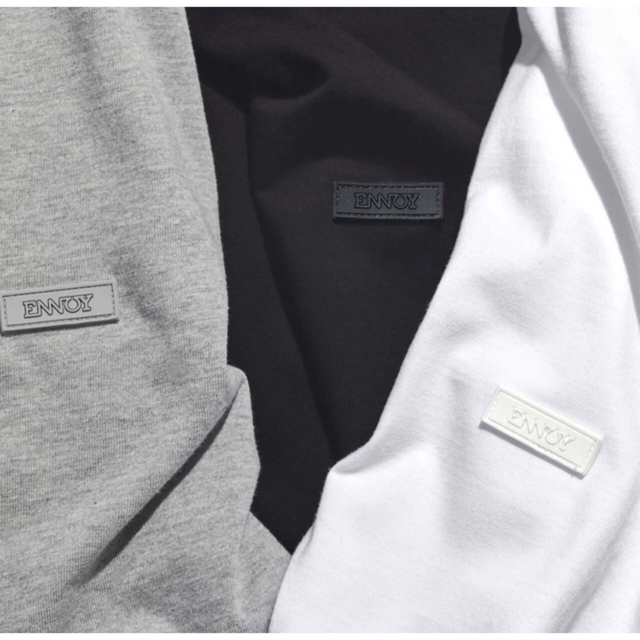 ENNOY エンノイ　Tシャツ　3PACK  BLACK XL【左裾ロゴ】