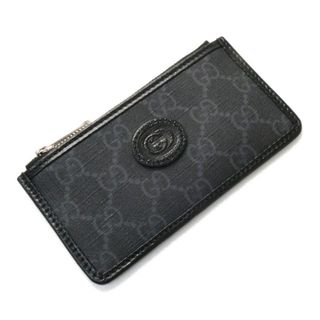 グッチ(Gucci)のGUCCI グッチ インターロッキングG カードケース ブラック 697717 92TCF 1000 メンズ【中古】【美品】(パスケース/IDカードホルダー)