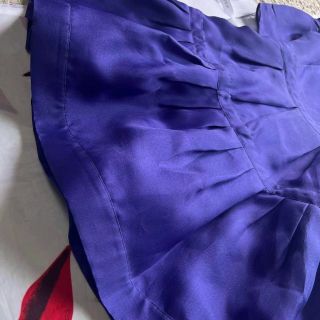 【良品】Christian Dior フレアワンピース パープル 半袖 膝丈