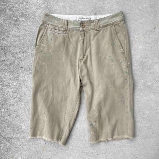 レミレリーフ(REMI RELIEF)のREMI RELIEF ハーフパンツ ペイント 加工 チノパンツ Sサイズ(ショートパンツ)