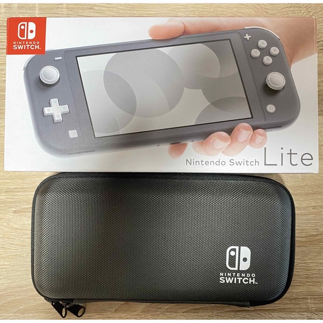 【美品】Nintendo Switch Liteグレー　純正ケース付き