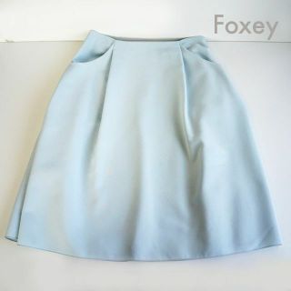 フォクシー(FOXEY)のFOXEY　イリプススカート　ロング　ソフィブルー　38　フォクシー(ひざ丈スカート)