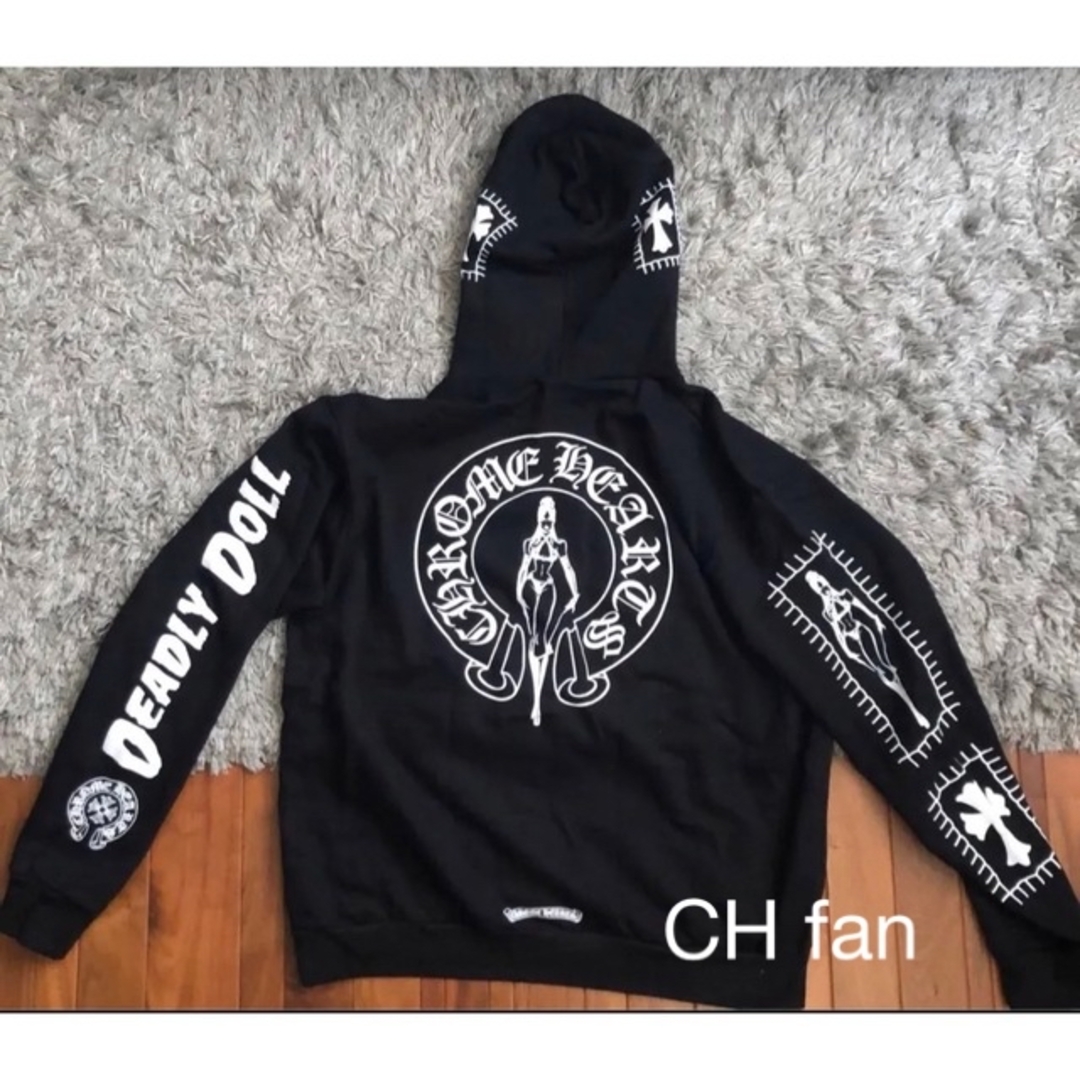 新品未使用Chrome Hearts クロムハーツ パーカー 黒 L