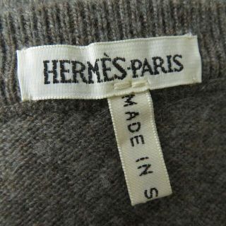 美品☆正規品 HERMES エルメス マルジェラ期 カシミヤ100％ セリエボタン付 ニットカーディガン レディース パープル SM スコットランド製　j05-st30209-562