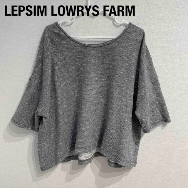 LEPSIM LOWRYS FARM(レプシィムローリーズファーム)の【LEPSIM LOWRYS FARM】フリーサイズ　グレー　カットソー レディースのトップス(カットソー(半袖/袖なし))の商品写真