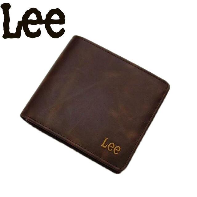 Lee 中ベラ付二つ折り財布  0520370 チョコ