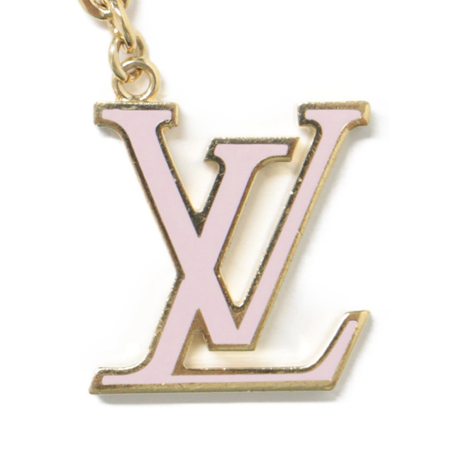 LOUIS VUITTON ルイヴィトン チャーム キーホルダー ゴールド ロゴ モノグラム フラワー イニシャル LV ポルト クレ・スプリング ストリート M69008 バッグチャーム 【レディース】【中古】