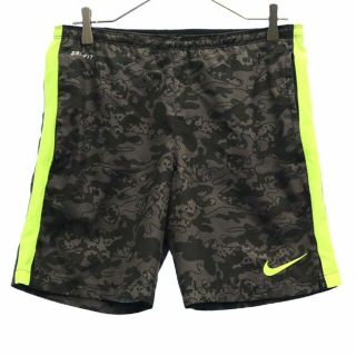 ナイキドライフィット 総柄 スポーツ ショートパンツ S ブラック系 NIKE DRI-FIT メンズ 【中古】  【230602】 メール便可(ジャージ)