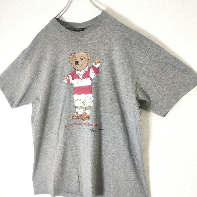 【激レア】希少　90' s　アメリカ製　ポロベア　Tシャツ　グレー　ヴィンテージ