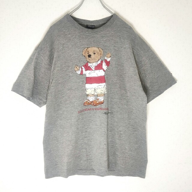 POLO RALPH LAUREN(ポロラルフローレン)のlovesweet様【激レア】希少　90' s　アメリカ製　ポロベア　Tシャ メンズのトップス(Tシャツ/カットソー(半袖/袖なし))の商品写真