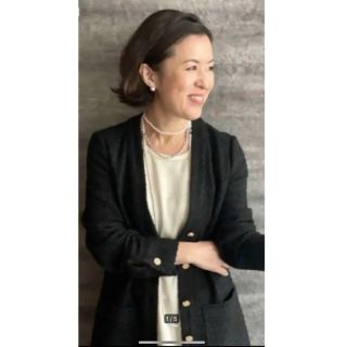 ザラ(ZARA)の【セール】ZARA大草直子テクスチャーツイードワンピースカーディガンジャケット(ノーカラージャケット)