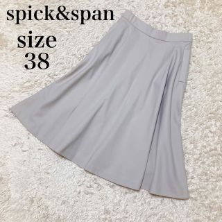 スピックアンドスパン(Spick & Span)のspick&span ウエストゴムコットンフレアスカート　日本製　サイズ38(ロングスカート)