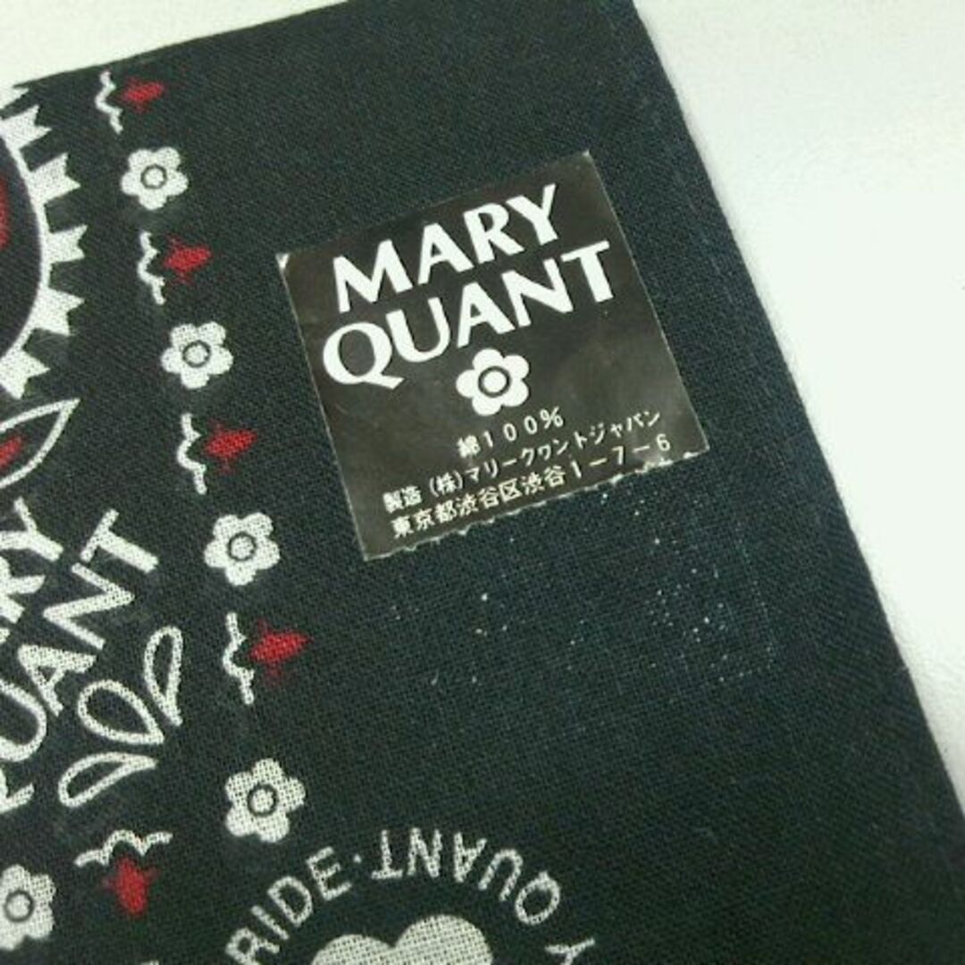 MARY QUANT(マリークワント)のマリークワント・ハンカチ／バンダナ（黒ｘペイズリー柄） レディースのファッション小物(ハンカチ)の商品写真