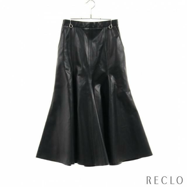 LE CIEL BLEU - ロング スカート フェイクレザー ブラックの通販 by ...