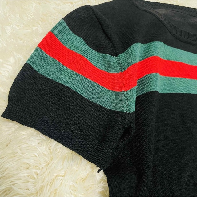 【GUCCI似】緑赤ラインのニット♡ レディースのトップス(ニット/セーター)の商品写真