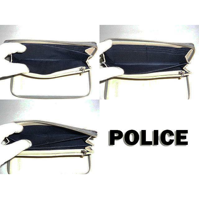 POLICE(ポリス)のポリス アクシス ラウンドファスナー長財布 PA-58302 グレー メンズのファッション小物(長財布)の商品写真