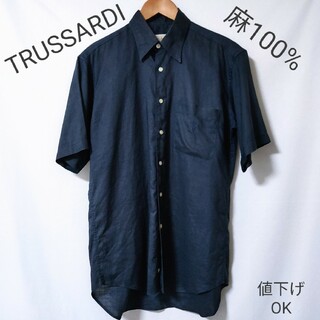 トラサルディ(Trussardi)の【TRUSSARDI】半袖　麻100%　シャツ(シャツ)