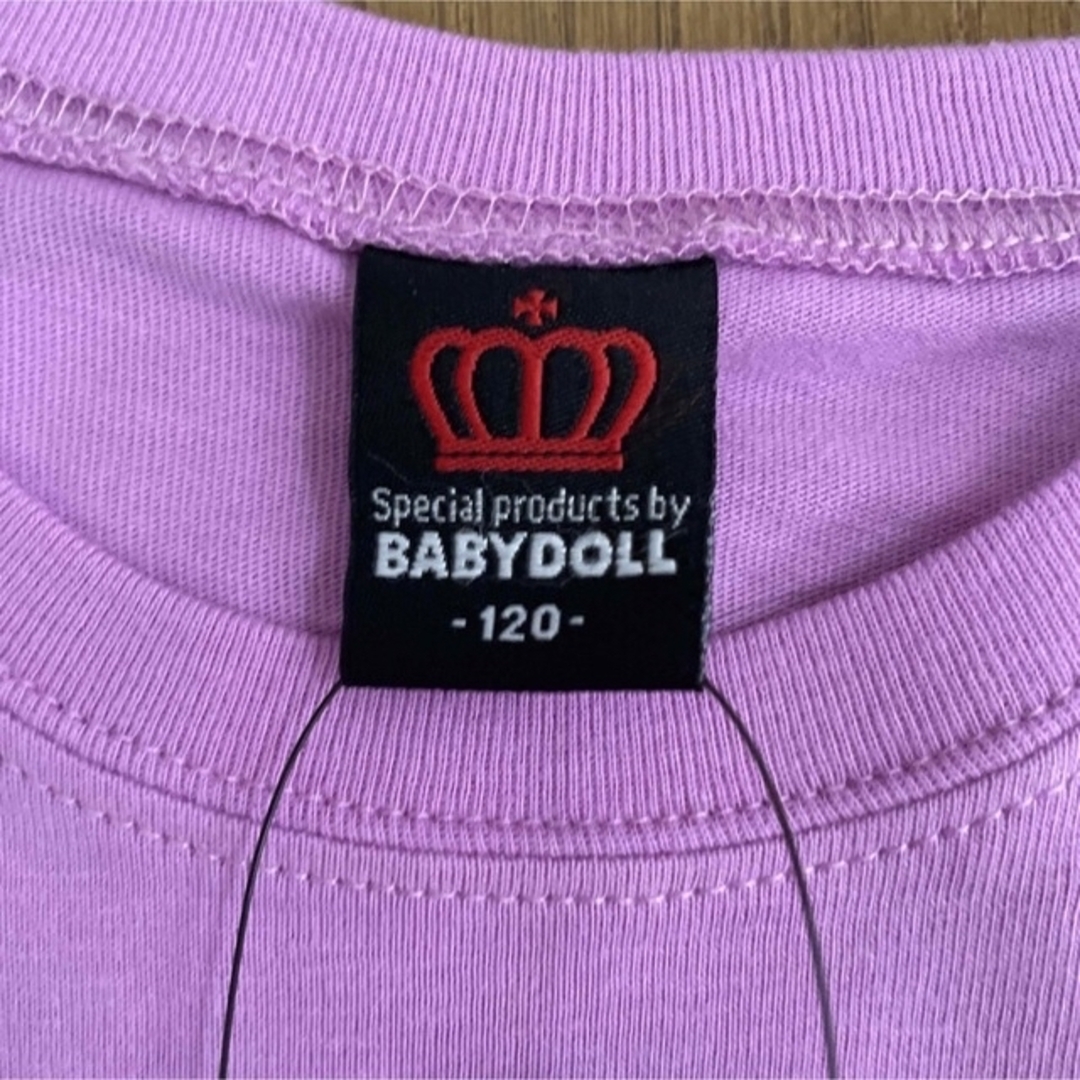 BABYDOLL(ベビードール)の新品、未使用。ベビードール×ディズニー　デイジー　ワイドTシャツ　120  キッズ/ベビー/マタニティのキッズ服女の子用(90cm~)(Tシャツ/カットソー)の商品写真