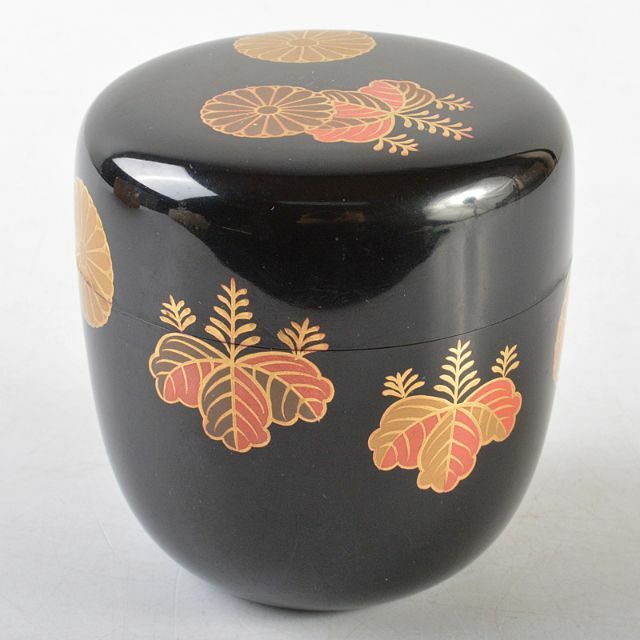 茶道具 漆塗 秀山作 高台寺蒔絵 中棗 共箱 C R5834 茶道具 漆塗 秀山作 高台寺蒔絵 中棗 共箱 C R5834