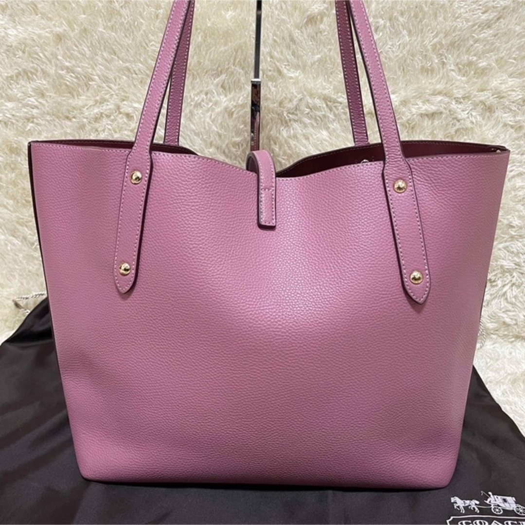 COACH - 極美品 コーチ トートバッグ マーケット ターンロック レザー ...