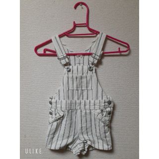 ベベ(BeBe)のBEBE♡サロペット90cm女の子👧ストライプ春夏(パンツ/スパッツ)