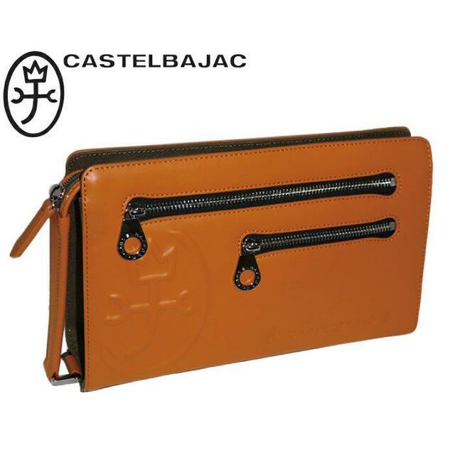 CASTELBAJAC(カステルバジャック)のカステルバジャック トリエⅡ クラッチバッグ 075201 オレンジ メンズのバッグ(セカンドバッグ/クラッチバッグ)の商品写真