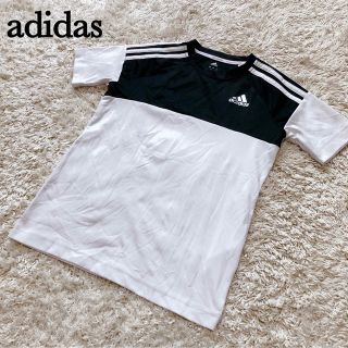 アディダス(adidas)のアディダス Tシャツ メッシュ 半袖 ライン キッズ こども ロゴ 140(Tシャツ/カットソー)