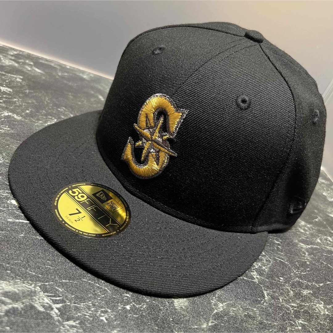 【激レア】NEW ERA マリナーズ 20周年記念59FIFTY 黒 × 金