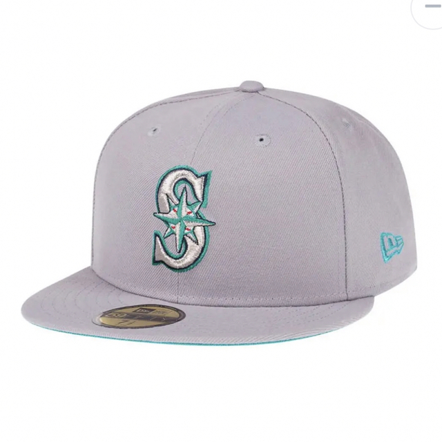 海外限定！NEW ERA マリナーズ 59FIFTY グレーマリナーズ