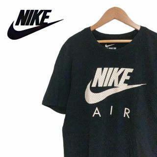 ナイキ(NIKE)のNIKE AIR ナイキ　エアー　Tシャツ　半袖　黒　白　デカロゴ　メンズ　M(Tシャツ/カットソー(半袖/袖なし))