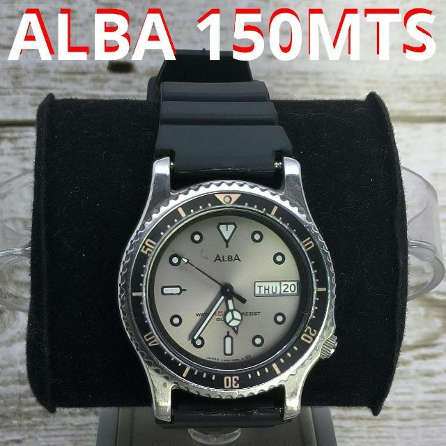 動作品　アルバ　ダイバー　150MTS　腕時計　セイコー　ALBA　定価3万円