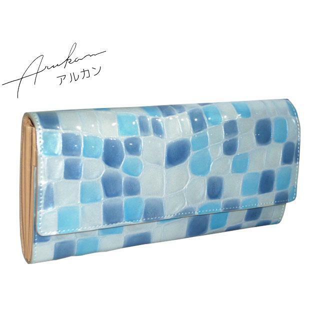 変更OK アルカン メテオール 長財布 1215-605 ブルーグリーン - 通販